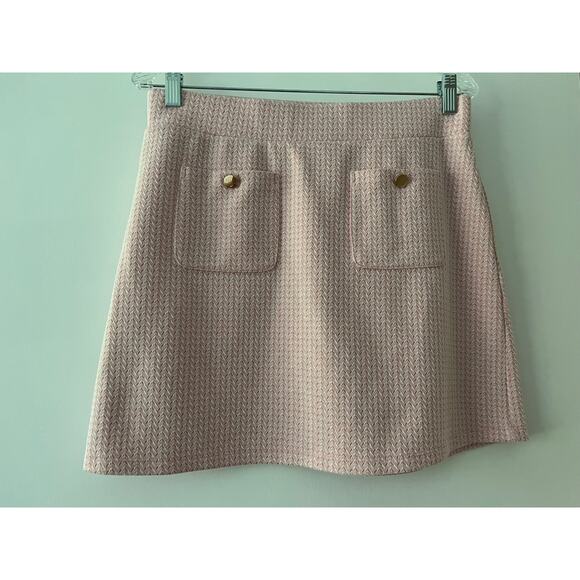 Ann Taylor Loft Petites Light Pink and White Preppy Skirt SizeM - Picture 3 of 10